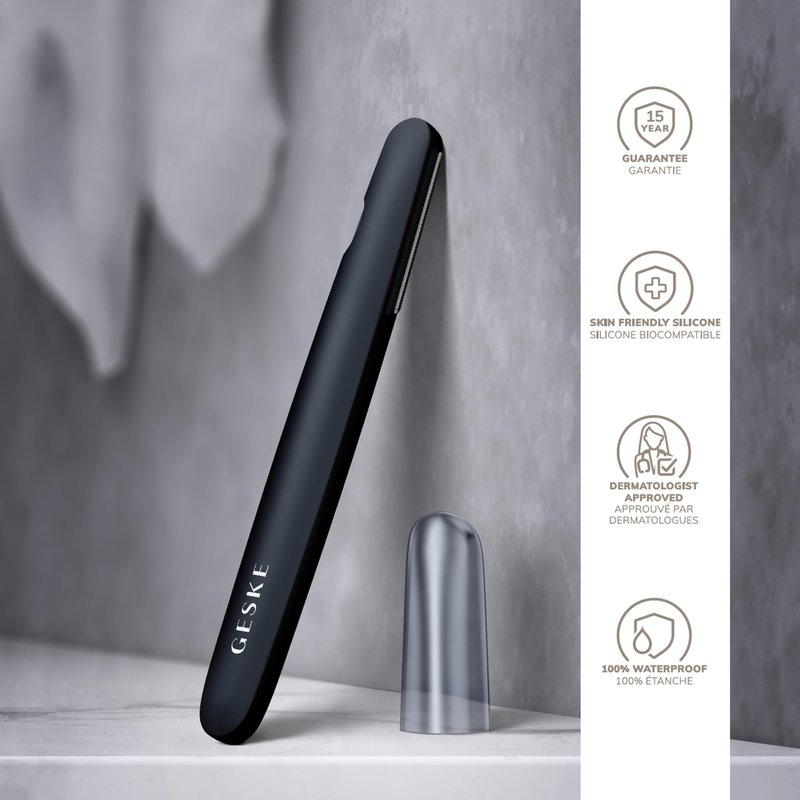 GESKE Precision Trimmer | 4 in 1 | Painless, Hygienic Hair Remover | Precise Hair Trimmer Tool | Face & Body | Men & Women | Grooming Device | Hypoallergenic, Easy-to-exchange Blades | All Skin Types