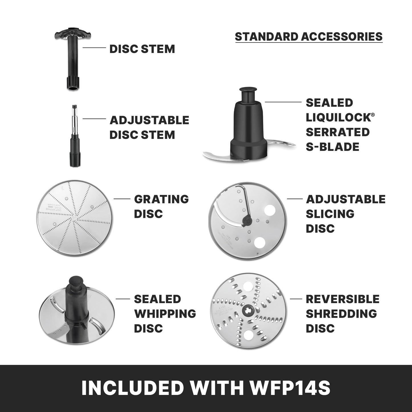 Waring Commercial WFP14S Food Processor, 3-1/2-Quart, Clear 120V, 5-15 Phase Plug