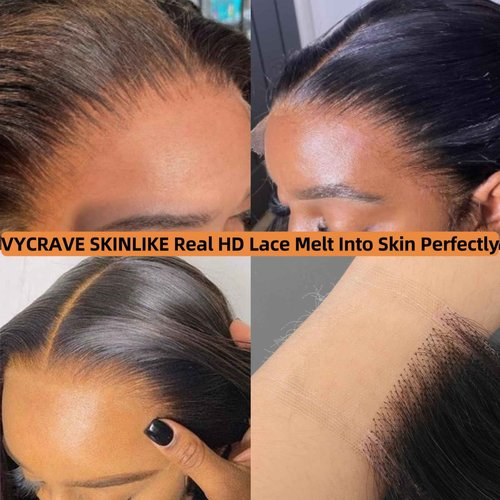 2x6 SKINLIKE Real HD Lace Closure body wave Human Hair 0.095mm Ultra-thin Invisible Lace Closure Brazilian Virgin Human Hair Closure pre plucked with Natural Hairline 20inch
