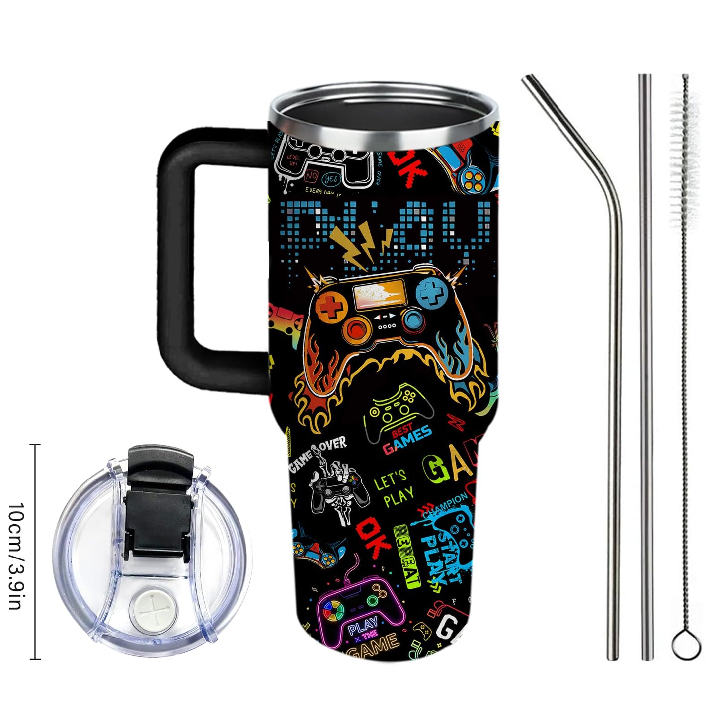 CGMIBAS Gaming Gifts for Men Boys, Gamer Gifts for Men, 40oz Gamer Tumbler Cup, Gaming Mugs, Teen Boy Gift Gamings Stuff, Gaming Gamepad Presents for Son, Birthday Gift for Him Mens Boys Gamings Cup