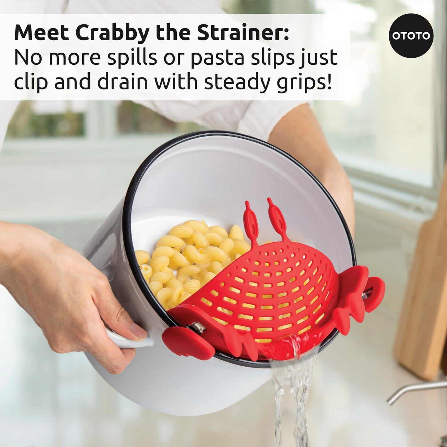 OTOTO Prep Pals Bundle of Red the Crab, Nessie, Crabby - Cute Kitchen Accessories, Kitchen Gadgets, Spoon Rest for Stove Top, Soup Ladle, Pasta Strainer, Funny Unique Gifts, Cooking Gifts