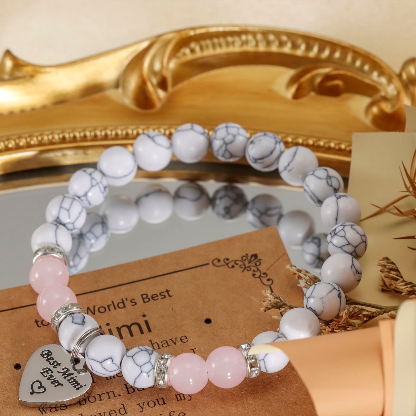 Kivosliviz Mimi Jewelry for Women Gifts from Granddaughter Best Grandma Mothers Day Mimi Bracelet