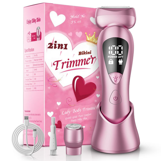 Vintage Pink Cordless Women’s Razor – Painless, Rechargeable & IPX7