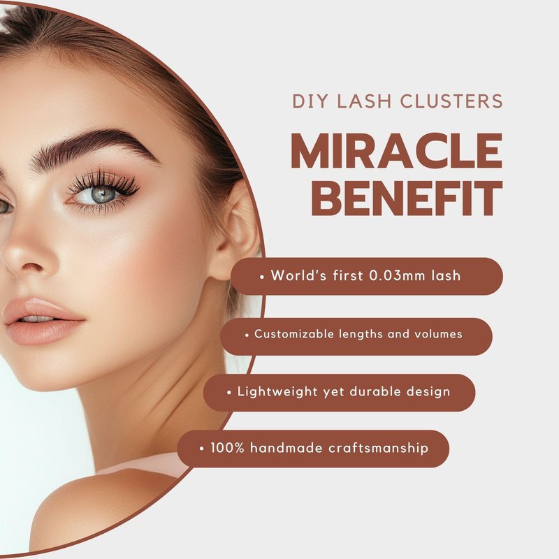PARK SEONG HEE MIRACLE LASH DIY False Eyelashes, Lash Clusters, Lengthening Wisps 9mm-16mm Contact Lens Friendly, Easy to Apply, Reusable Strip Lashes (E5-280, 14mm) Thickness 0.03mm Lash Clusters