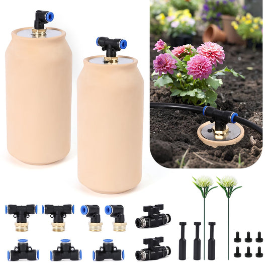 2pcs 4x4x8in 41oz Drip Irrigation System Olla Watering System Insert Devices for Vacation Garden Use Terracotta Olla Pots Classic Vacation Plant Watering Devices