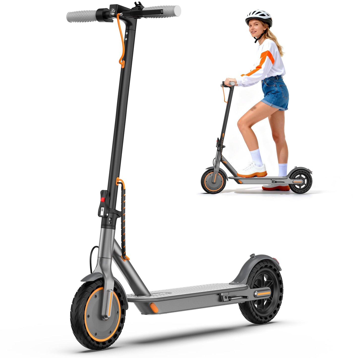 NAVIC Electric Scooter, 8.5" Tires, 350W Motor, 19/Mph, Max 16Miles Ranges, Foldable E Scooter for Adults with App
