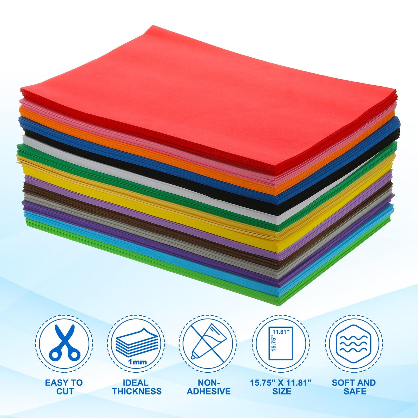PATIKIL 10Pcs Beige EVA Foam Sheets, 15.7 x 11.8 Inches 1mm Thick Foam Sheets for Crafts Flexible DIY Handcraft Scrapbooking Art Supplies