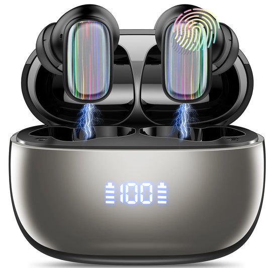 AI Language Translator Earbuds Real Time, 164 Language/6 Translation Modes Translator Earbuds 3-in-1 Translation Headphones, Bluetooth 5.4 Translation Device for Travel Business Learning, Black
