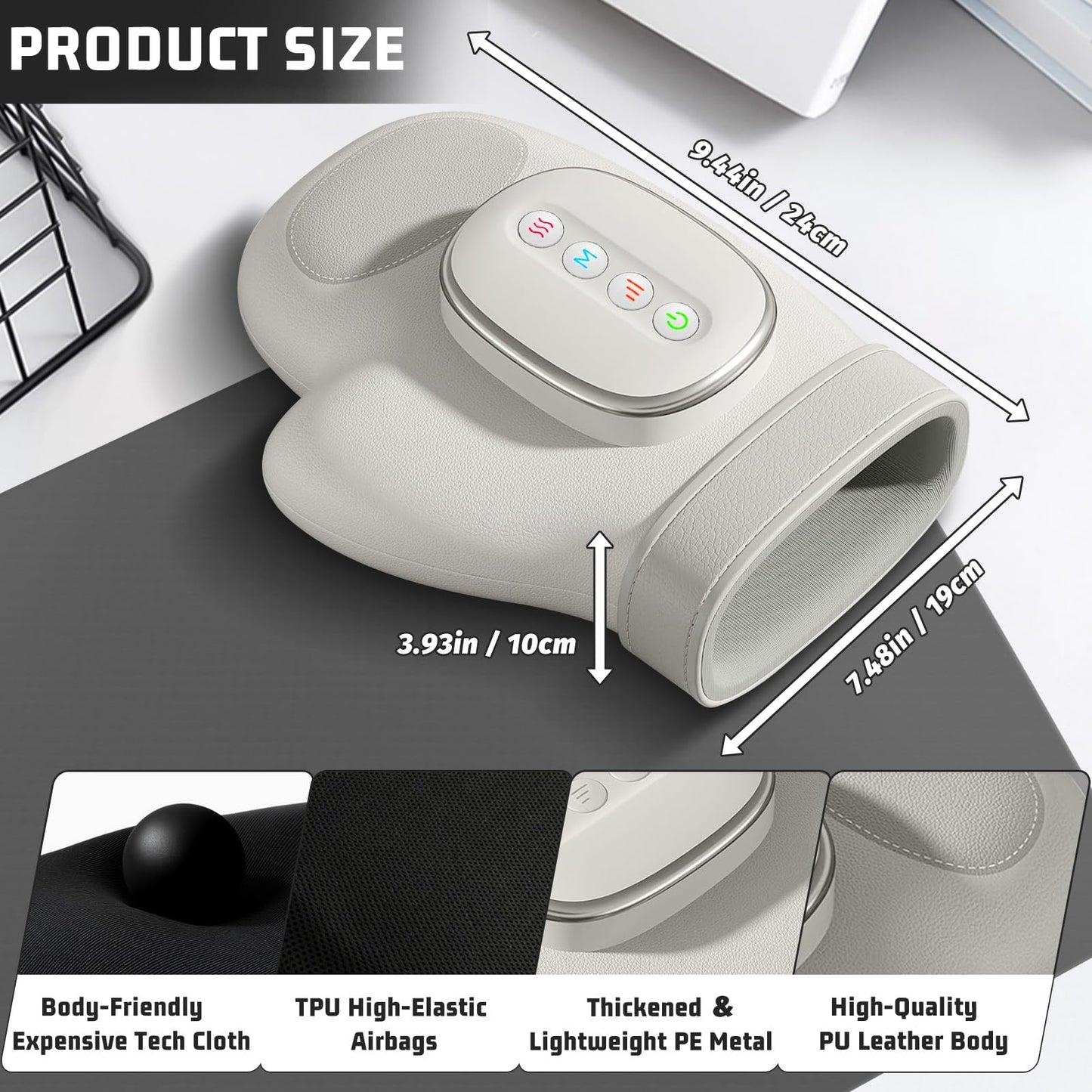 VIOXIA Mothers Day Gifts Hand Massager with Heat and Compression, Cordless for Arthritis & Carpal Tunnel Relief – Longer Battery Life, Enhanced Thumb Massage, Ideal for Stress & Gifts for Men/Women