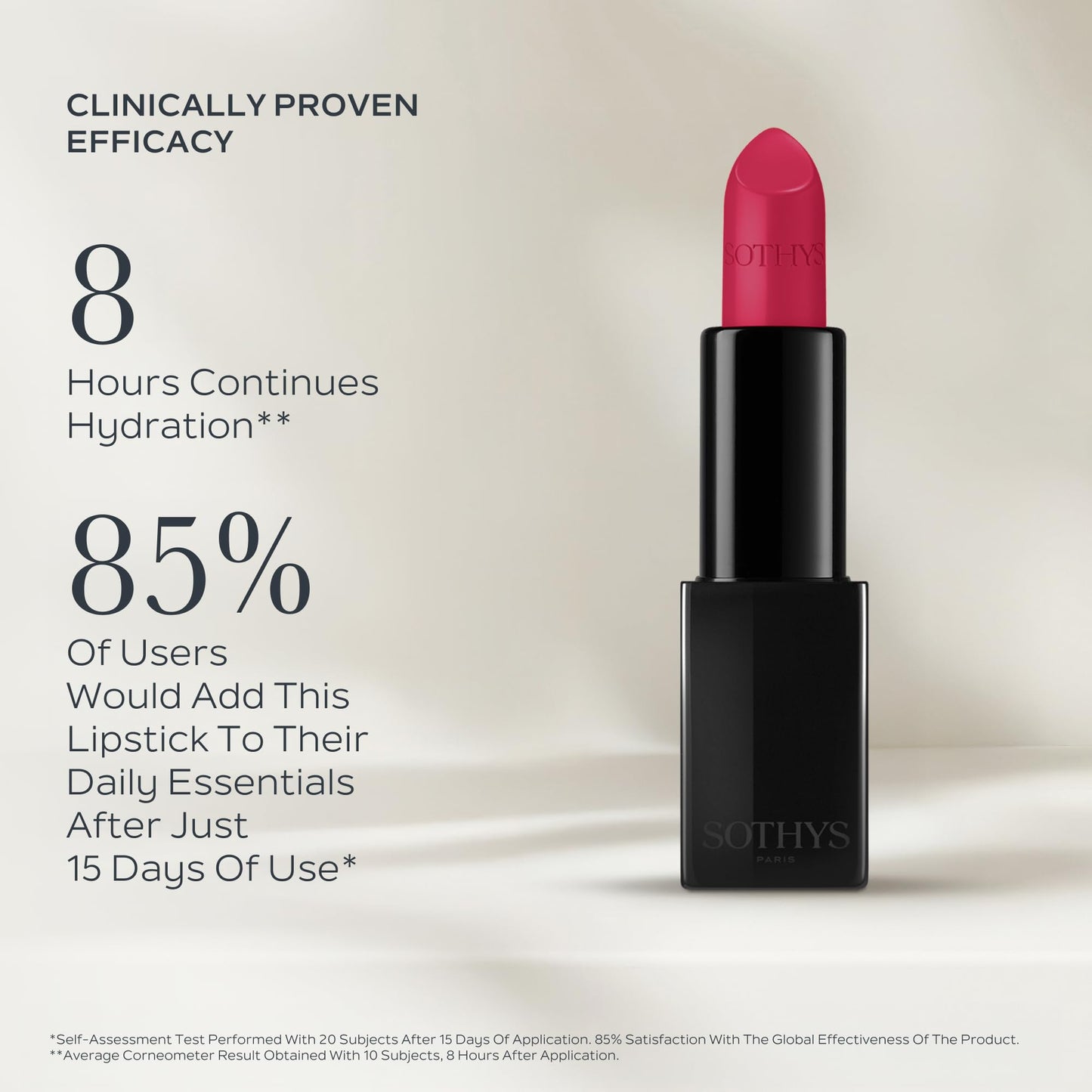 SOTHYS Rouge Intense Satin Lipstick – 232 Rose Passy | Creamy Classic Rose Lip Color with Hydration and Comfort | Long-Lasting Finish