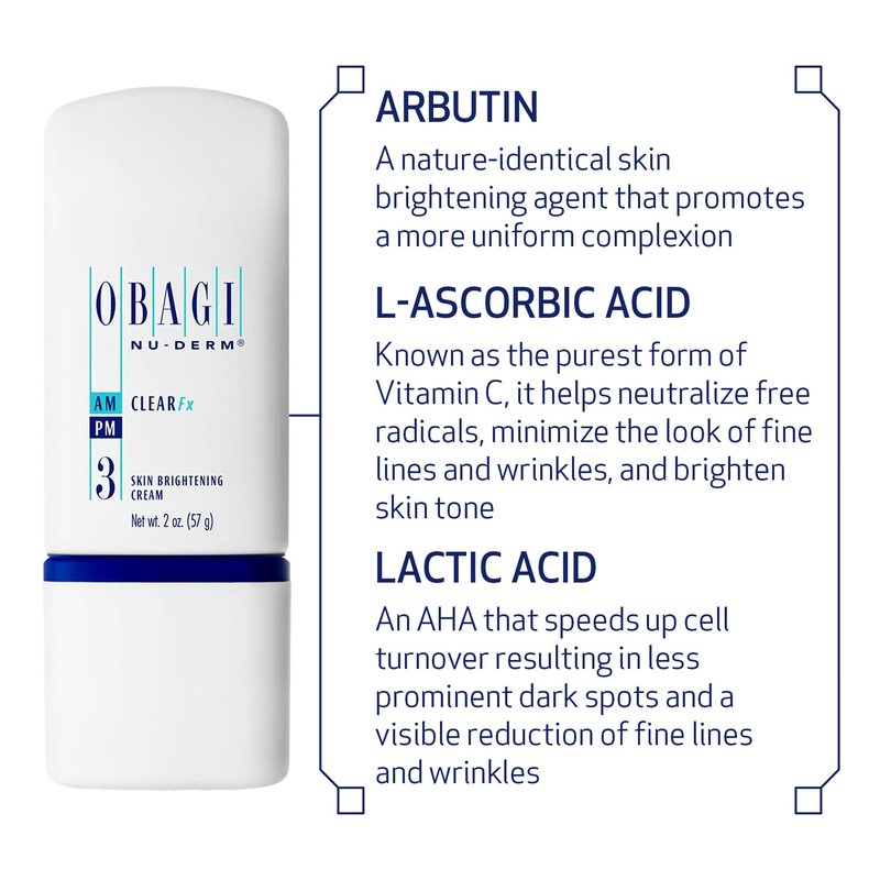Obagi Medical Nu-Derm Hyperpigmentation Essentials with Clear Fx Cream, Blend Fx Night Cream, & Exfoderm Forte Exfoliator – Brightening & Exfoliating Hyperpigmentation Regimen