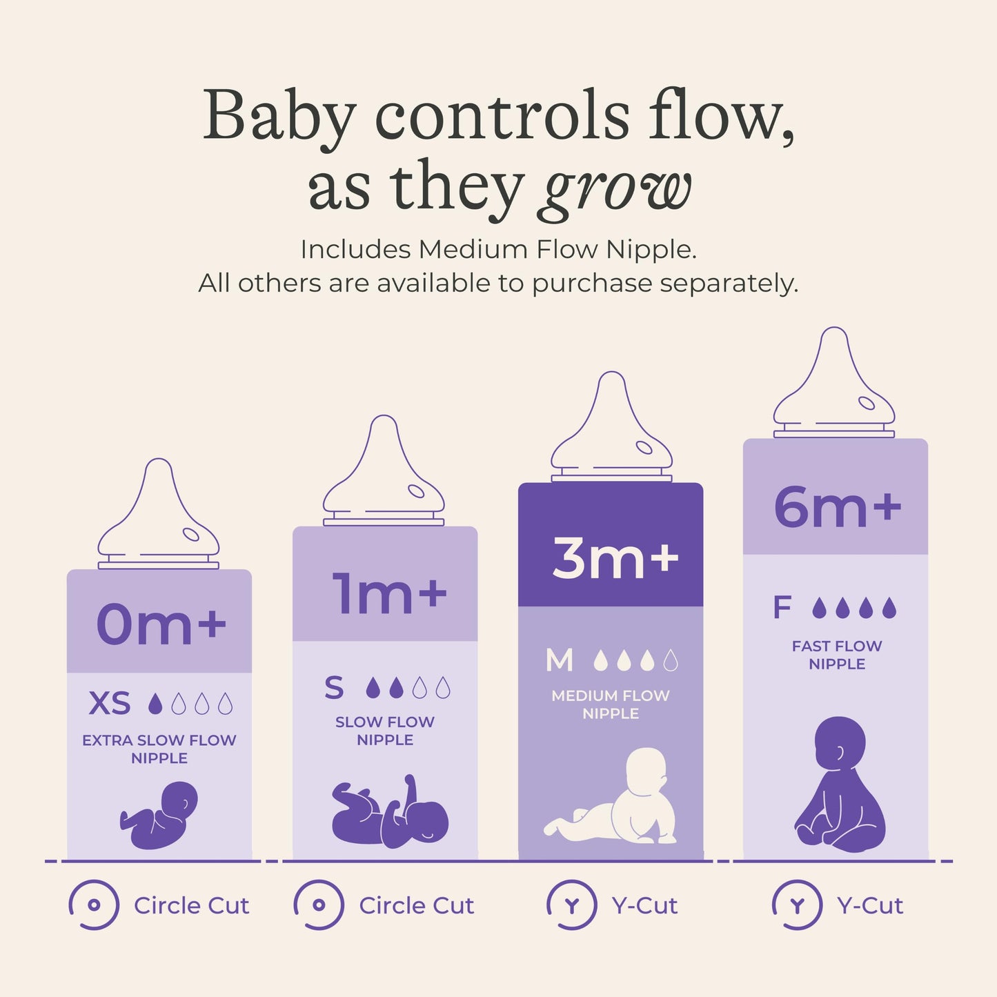 Lansinoh Glass Baby Bottles, Anti-Colic, 8 Ounces, 4 Count Bottles for Feeding, Baby Essentials, Includes 4 Medium Flow Nipples, Size M