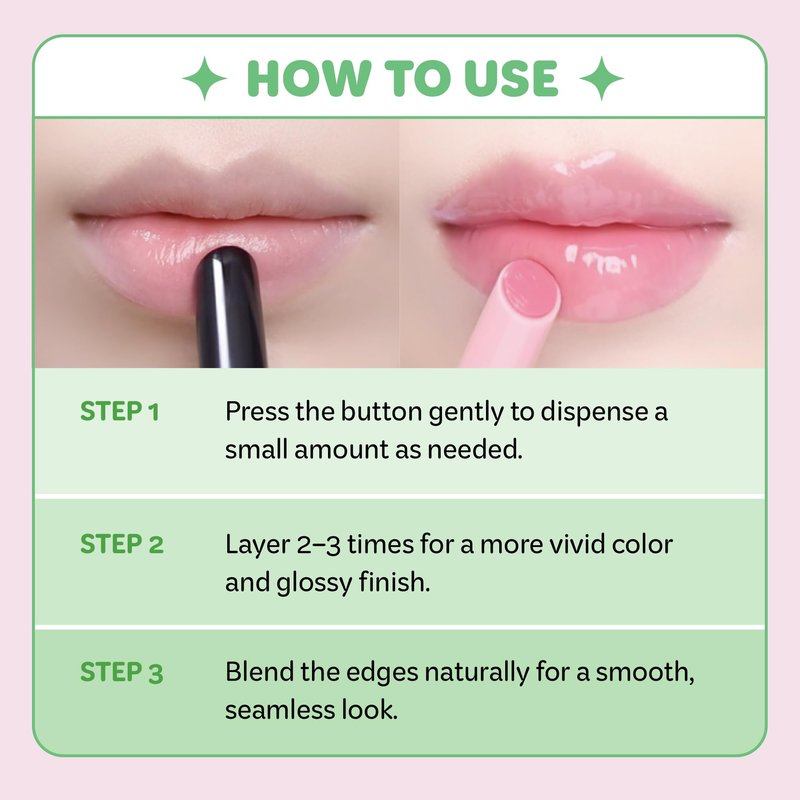 COLORGRAM Fruity Glass Stick 01 ENDEARING FIG | Long-Lasting Juicy Lip Tint with Radiant, Glossy Finish | Melting Syrupy Texture for Vibrant, Hydrated Lips | Non-Sticky Shine