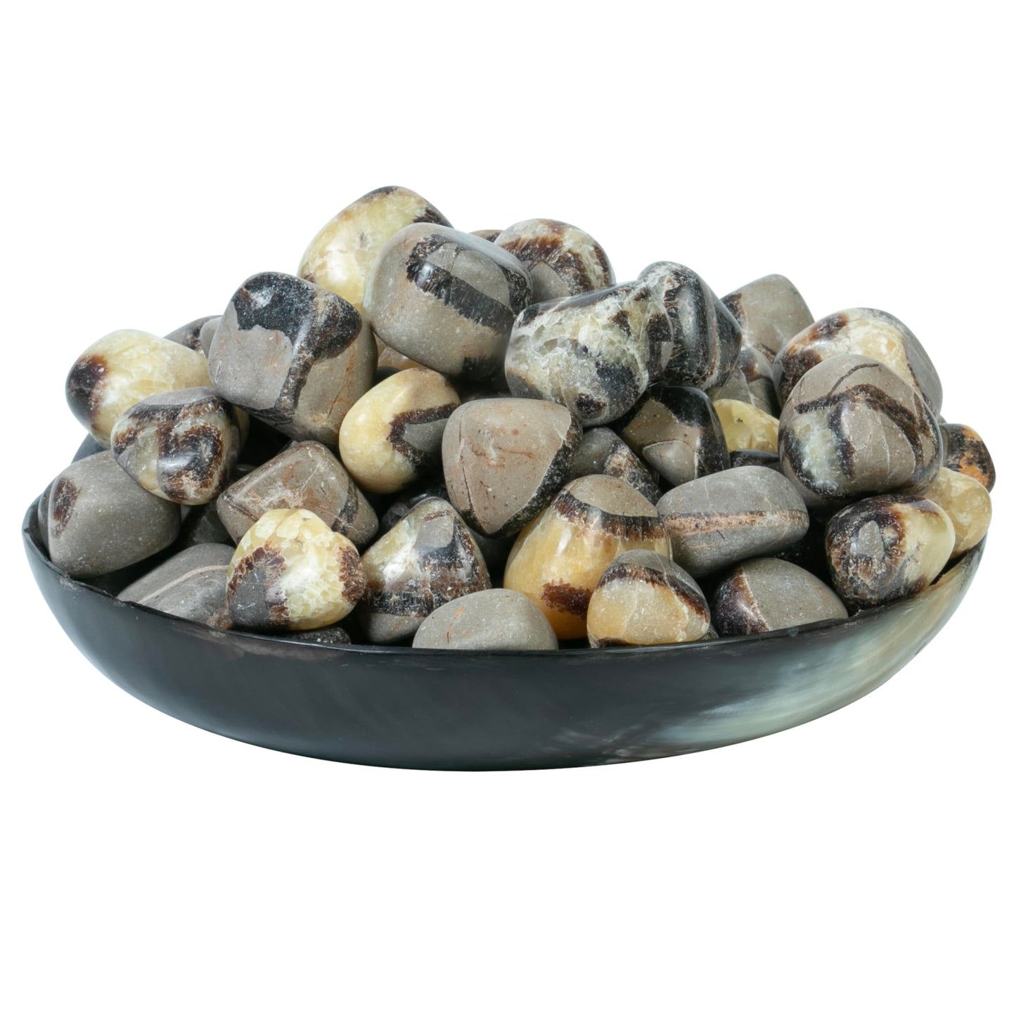 Crocon® 1lb Septarian Tumble Stones And Crystals Bulk 2000+ Carats Natural Crystal Kit For Reiki Healing Crystal Polished, Tumble Stones, Chakra Balancing, Gift, Home Decor Size : 20-25 mm