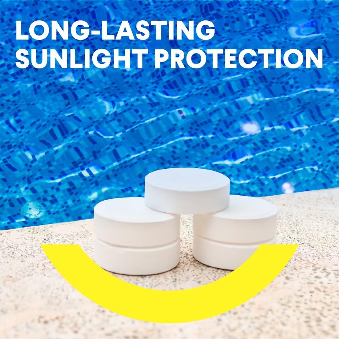PROFELIZ Chlorine Tablets 3 Inch for Swimming Pools, Kills Bacteria and Stops Algae, Slow Dissolving,Exclusive Protective Packaging,Pool Chlorine Tablets,20lbs