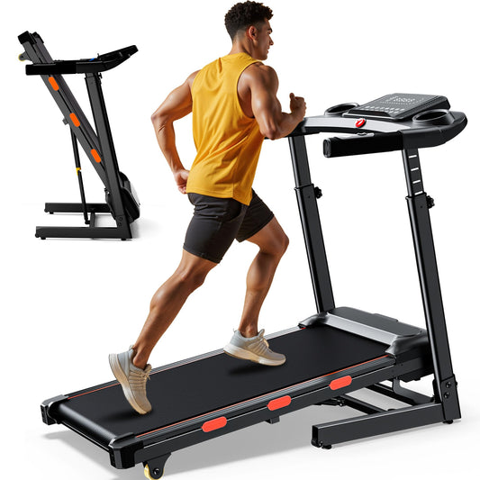 15% Auto Incline Treadmill for Home - Adjustable Height Handle, Folding Treadmills 350LBS Weight Capacity, 3.5HP Quiet Heavy Duty Treadmills with Console (15% Auto Incline)