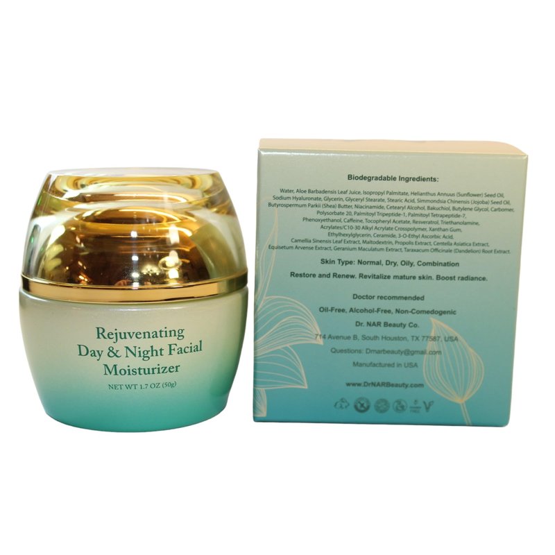 Dr. NAR Vegan Face Moisturizer – Clean Anti-Aging Cream with Bakuchiol, Niacinamide, Vitamin C & Hyaluronic Acid – Hydrating, Brightening & Firming for Sensitive Skin, 1.7 oz