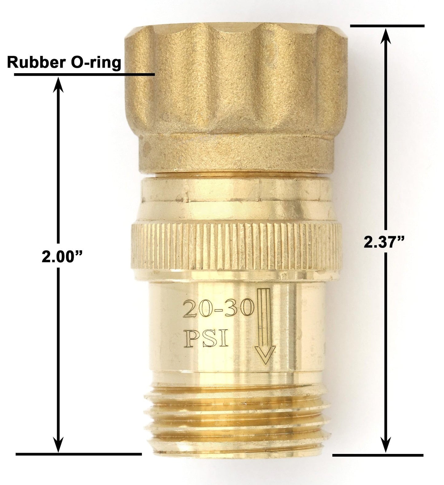 Vibrant Yard Co. Heavy Duty Brass Pressure Regulator for Drip Irrigation System and Soaker Hose - 25 PSI Water Control Valve 3/4" FHT
