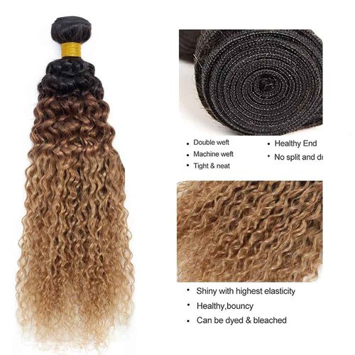 Ombre Blonde Bundle 4/27 Water Wave Bundles Human Hair Honey Blonde Bundles Human Hair 32 32 32 inch 1b/27 Water Wave Bundle Color 1BT4/27