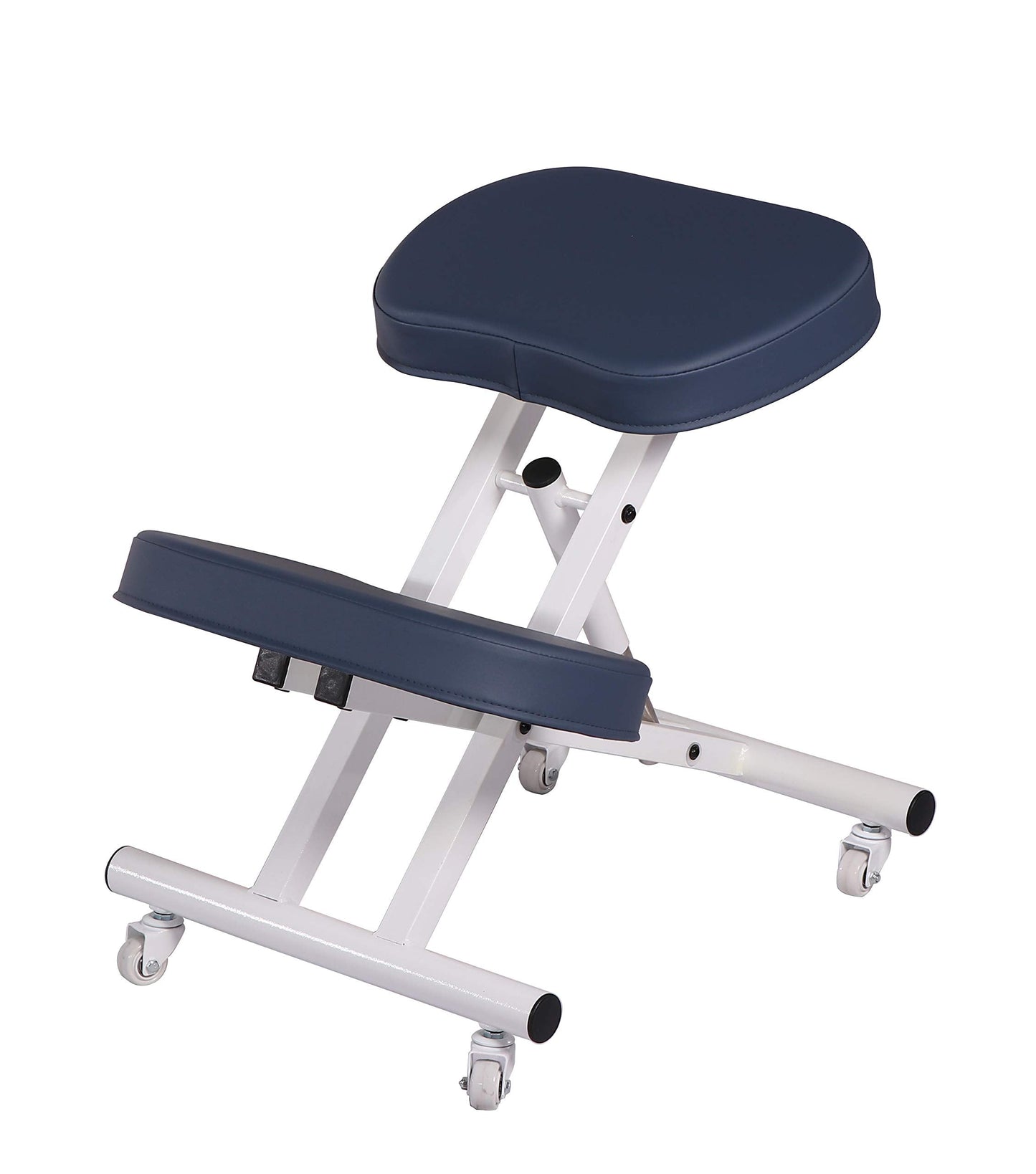 Master Massage Ergonomic Metal Foldable Posture Kneeling Chair for Office –Metal Folding Kneeling Posture Chair for Home and Office-Posture Correction Stool-Improve Your Posture Royal Blue