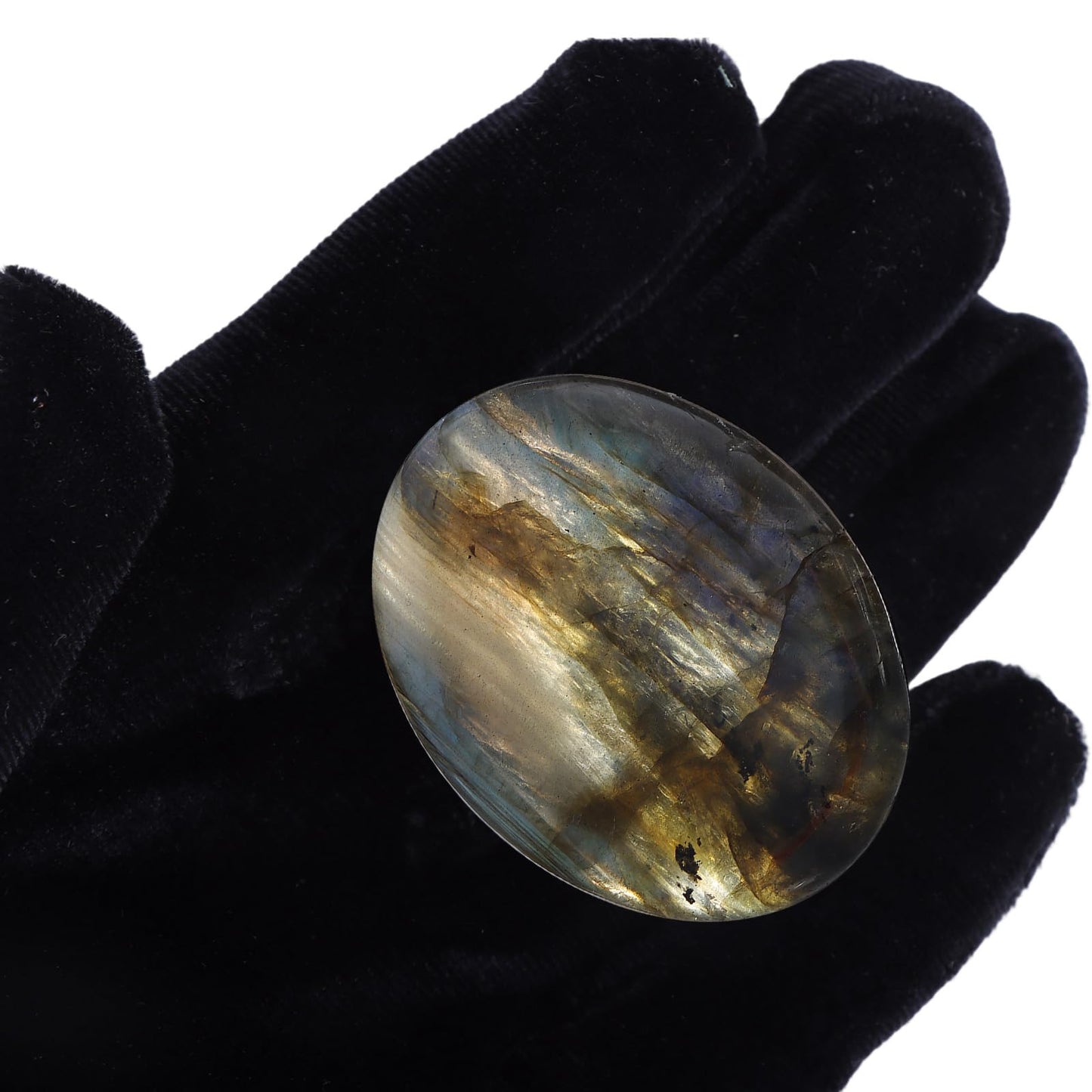 Chakra Worry Stones for Anxiety Crystal Thumb Palm Stone Handcarved Polished Oval Gemstone Chakra Decor Thoughtful Gifts 2PCS (Labradorite)