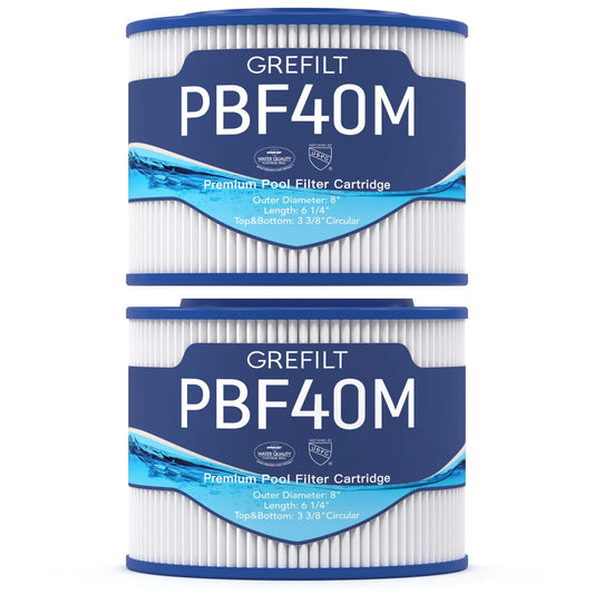 Grefilt 10-00282 Hot Tub Filter Compatible with Bullfrog Spa Filter, Wellspring 30 Coreless 10-00282, Pleatco PBF40M, 30 sq.ft. 2-Pack
