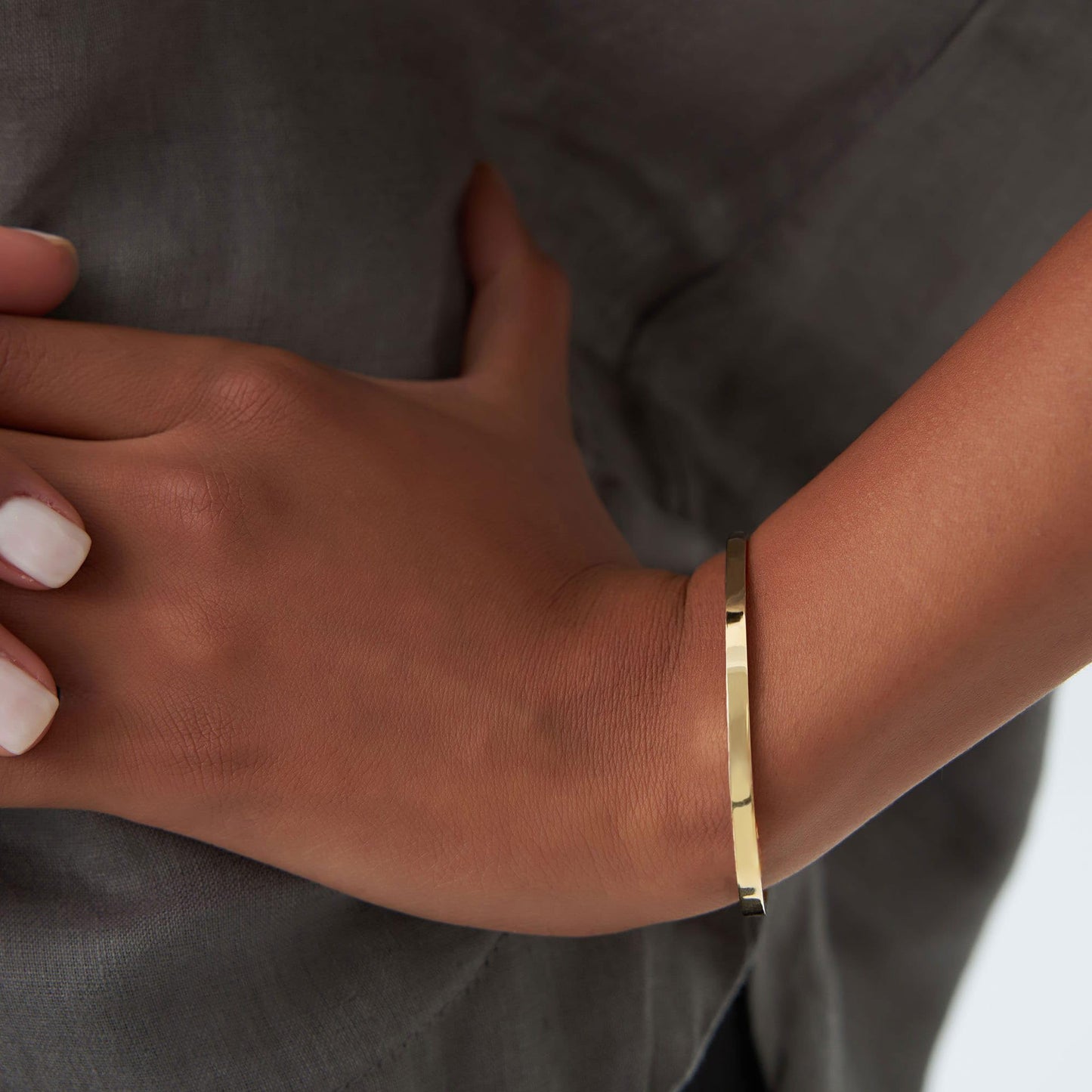 MARYLAX Gold Bangle Bracelets for Women, Trendy Dainty 14K Gold Plated Oval Bangles Bracelet for Women, Stackable Friendship Bracelets Love Bangle Christmas Birthday Gifts
