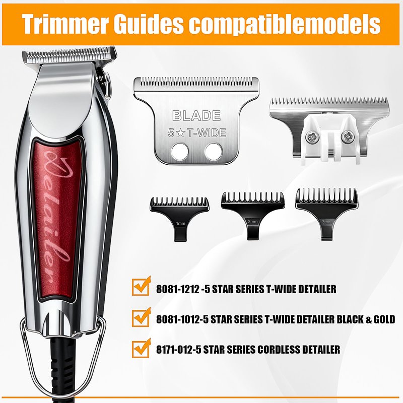 #2215 T Wide Adjustable Trimmer Blades for Wahl 5 Star Series Detailer (8081) and Cordless Detailer LI (8171) Hair Clippers Blades-Model 2215