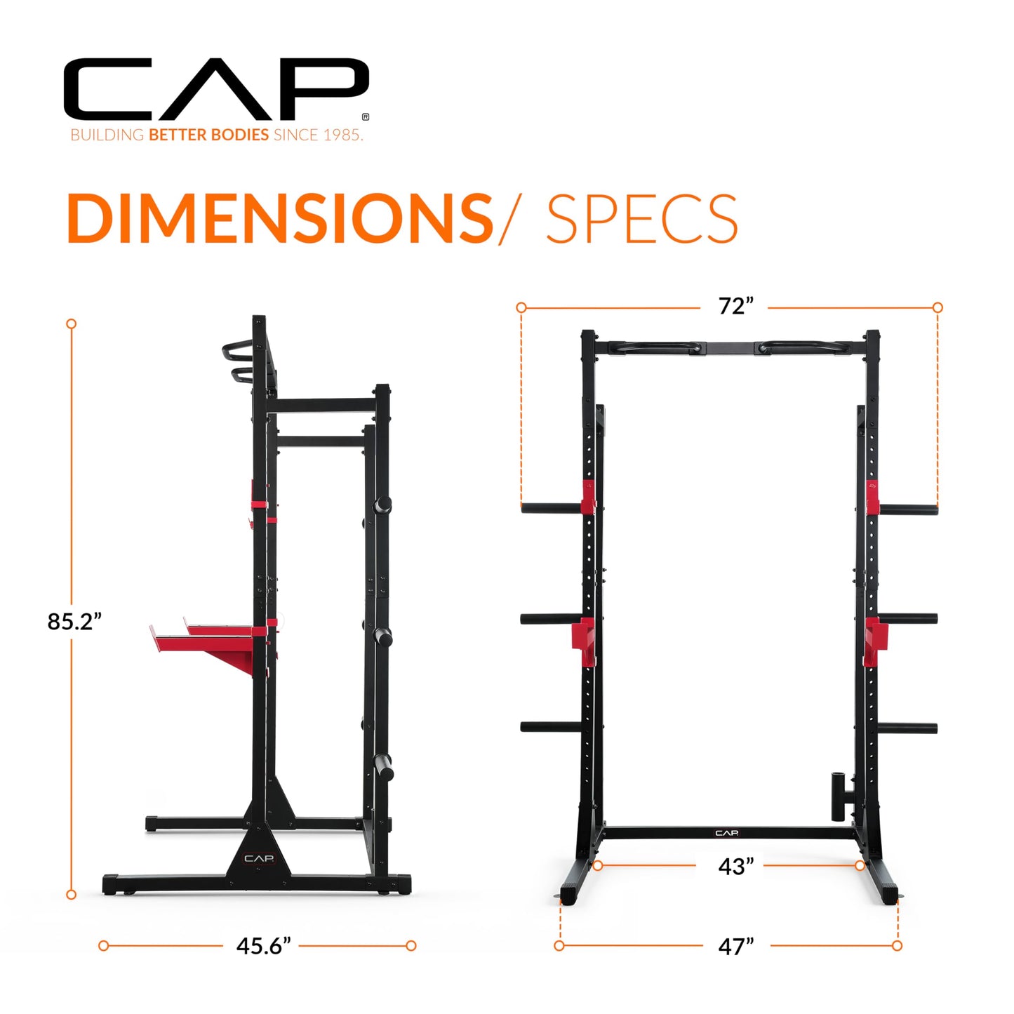 Cap Power Rack with Pull Up Bar & Attachments - Squat Rack & Strength Training Power Cage for Home Gym - Green