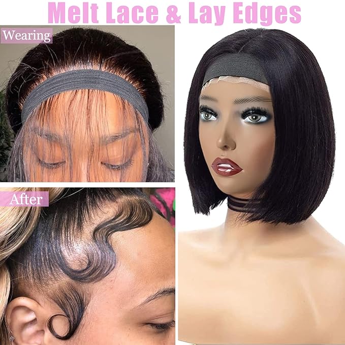Elastic Bands For Wig Band For Edges 2 Pcs Lace Melting Band For Wigs Elastic Band For Lace Frontal Melt Adjustable Magic Buckle Edge Wrap To Lay Edges Keeping Wig Grip Wig Accessories