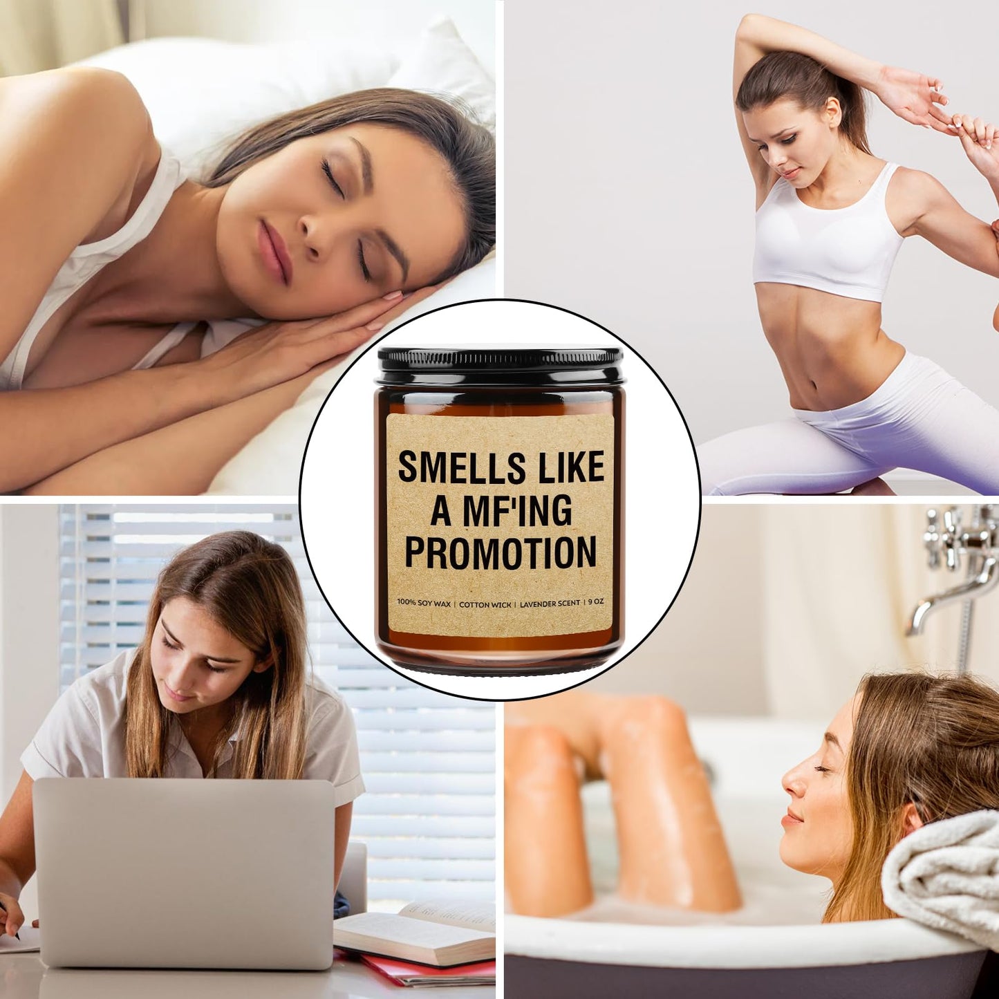 Promotion Gifts for Women, Men, Congratulations Gifts, Congrats New Job Gift, Work Celebration Gift, Job Promotion Present for Coworker, Friend, Boss, Him, HBESTIE Scented Candles