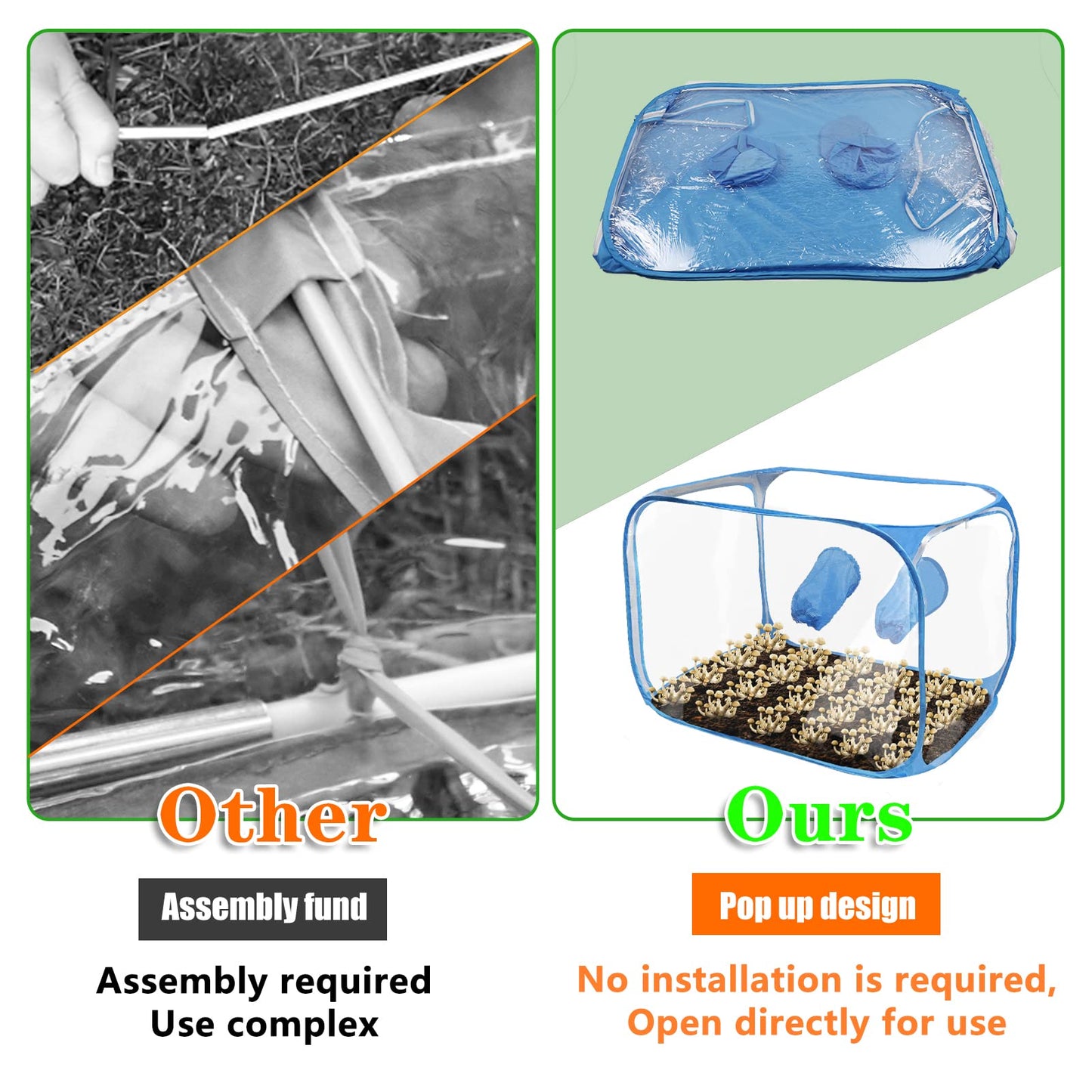Magoog Still Air Box, Mushroom Grow Box, Still Air Box for Mushroom Lovers, Mushroom Grow Tent, Mycology Fume Hood Propagation Stations, 35.5x23.5x23.5’, Grow Mushroom at Home