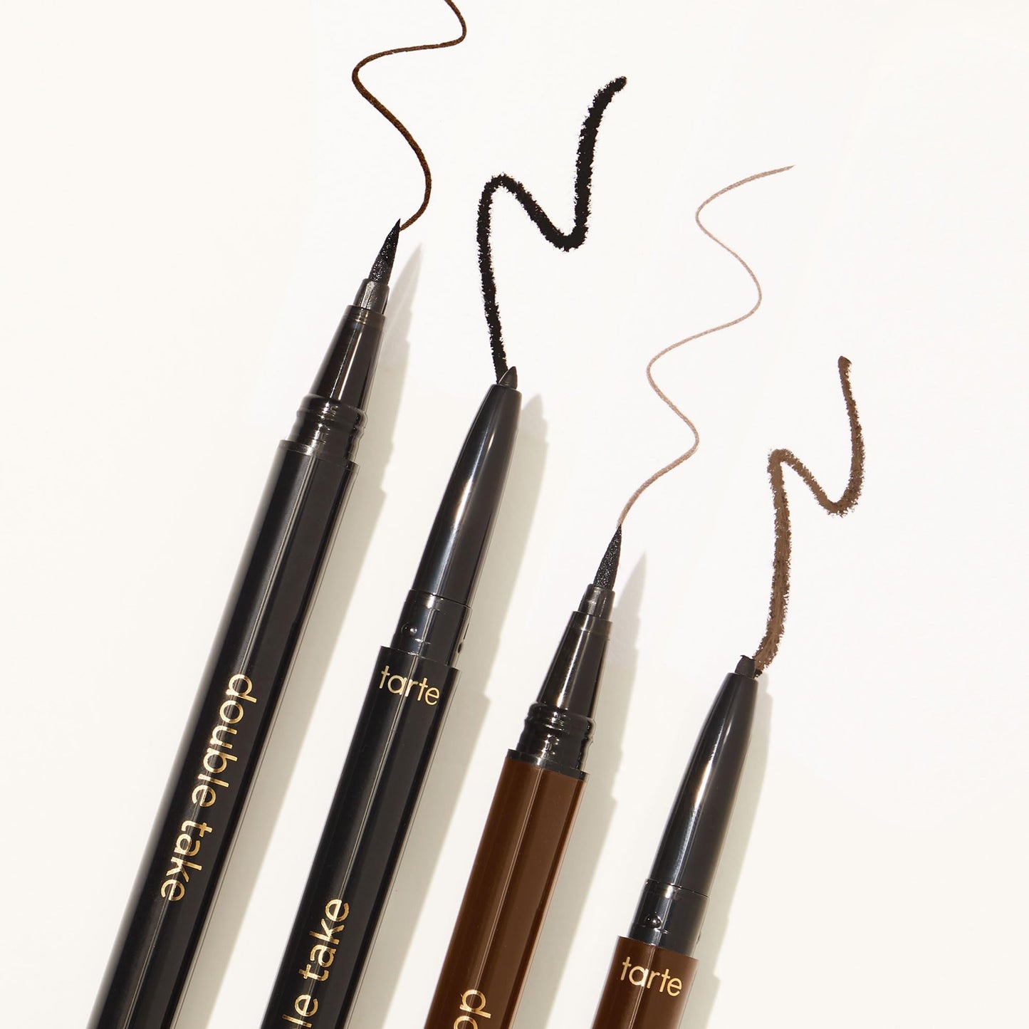 tarte double take eyeliner – 2-in-1 Liquid & Gel Eyeliner for Bold All-Day Wear, Waterproof, Easy to Apply, Vegan, Cruelty-Free, full size, brown