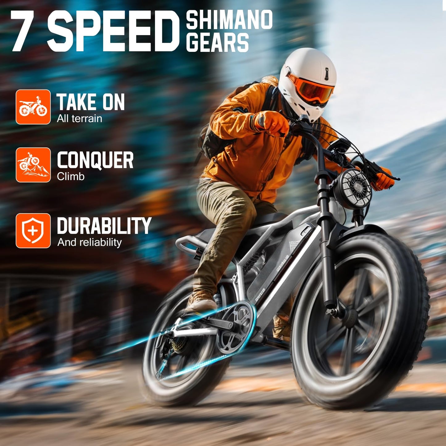 TST Electric Bike for Adults 1500W Peak 20" Fat Tire All-Terrain E-Bike 60 Miles 28 MPH Electric Dirt Bike - 48V 15 AH Battery Tested to UL 2849 Powered Electric Bicycle