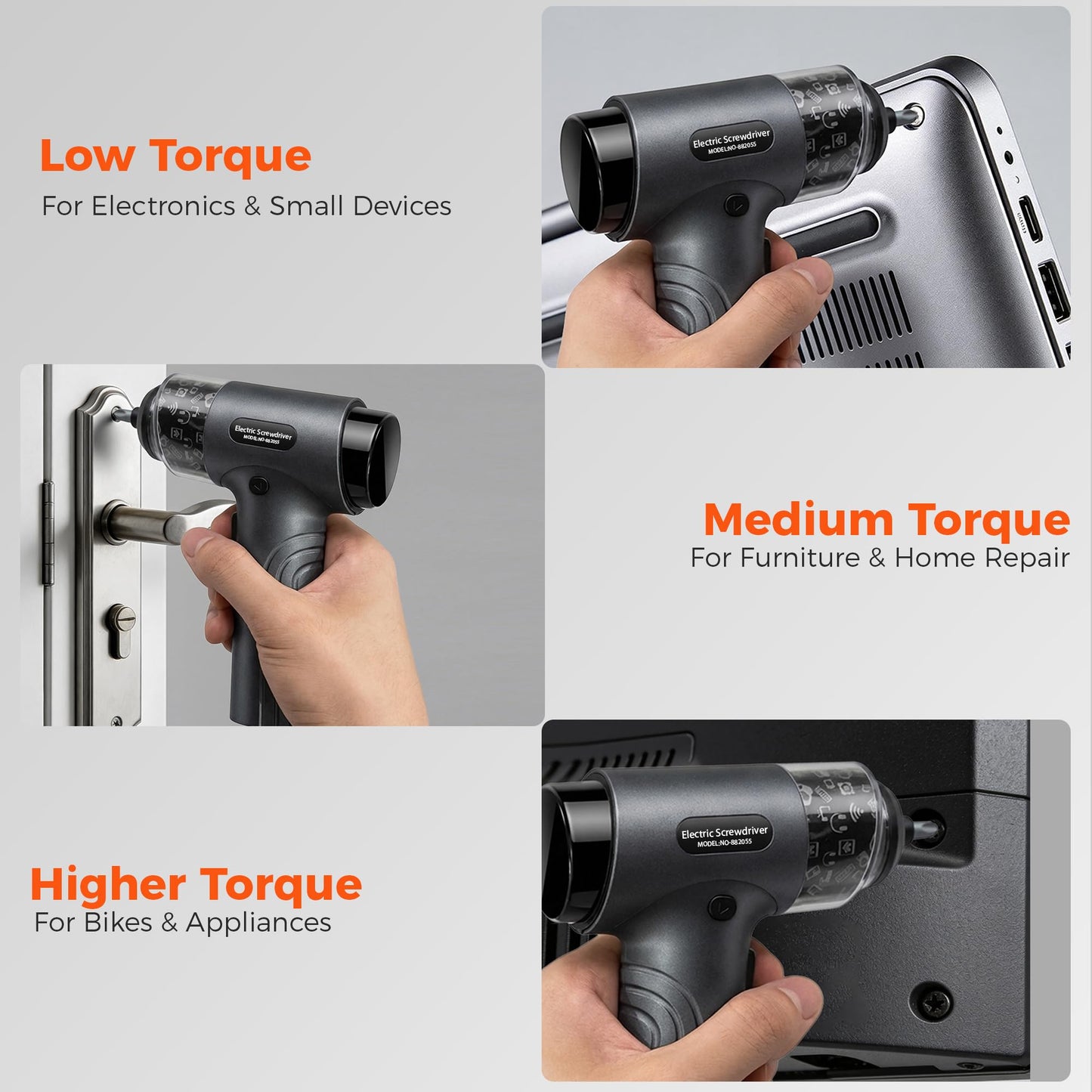 Cordless Electric Screwdriver Set with 7 Torque Settings & Motor Lock Protection, Digital Display, LED Light, 2500mAh Battery, 32 Bits, 1/4’’ Hex Mini Tool Kit for Home & Electronics Repair
