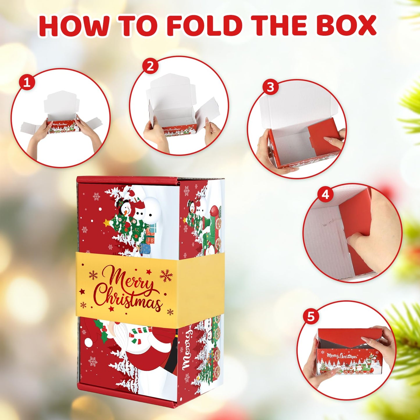 Sereliy Christmas Exploding Money Gift Boxes for Cash, 12 Pack Pop Up Surprise Money Box with Confetti, Merry Christmas Explosion Gift Box for Cash Giving, Fun Holiday Gifts Ideas for Kids Adults