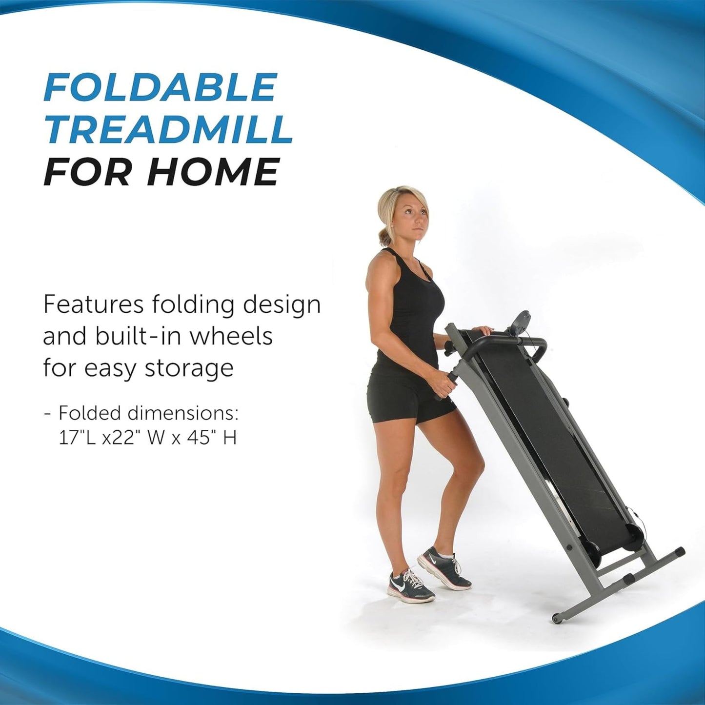 Stamina Inmotion T900 Manual Treadmill - Foldable Fitness Treadmill with Smart Workout App - Non-Motorized Treadmill for Home Workout - Up to 225 lbs Weight Capacity