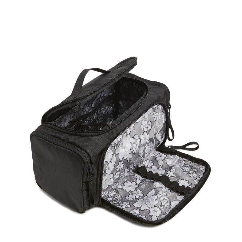 Ripstop Large Travel Cosmetic Makeup Organizer Bag, Raindrop Medallion, One Size
