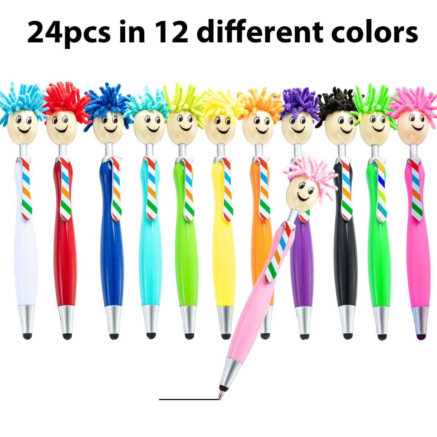 48Pcs Inspirational Gifts Bulk,Ballpoint Pens Motivational Notepads Gifts Set,24Pcs Mini Journal Lined with stylus pens,24Pcs Pocket Notebooks Bulk Gifts Set for Valentines Day Gifts Teachers School Office Party Favor Supplies