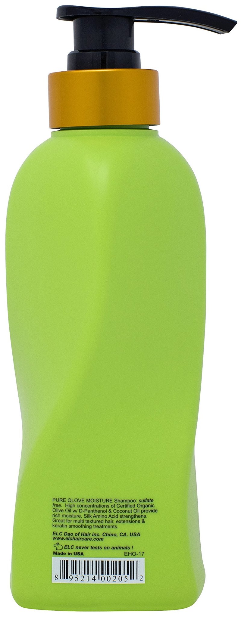 ELC Pure Olove Moisturizing Shampoo (12oz)- Sulfate Free Color Safe Shampoo Moisturizes, Nourishes, Balances & Repairs, Dry, Keratin Smoothing Treated, Multi Textured Hair.