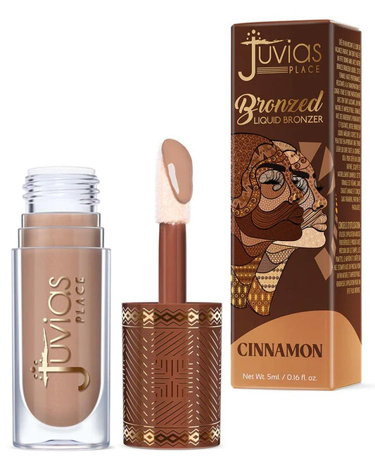 Juvia’s Place Bronzed Liquid Bronzer - Cinnamon - Liquid Bronzer for Face with Silky Blendable Texture - Buildable Coverage for Natural Contour & Dimension - Easy-to-Blend, Patch-Proof Formula