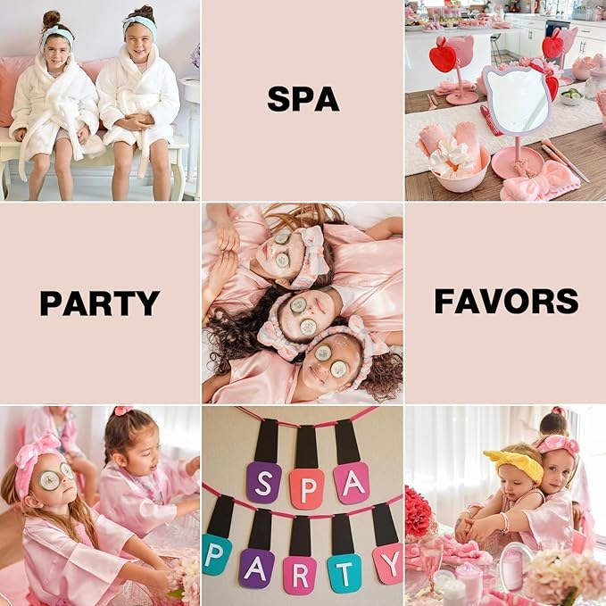 YOOVR 8pcs Spa Headband, Mothers Day Gifts Bulk, Stocking Stuffers for Teen Girls Women, Skincare Makeup Face Wash Headband, Hair Accessories, Party Favors for Adult, Easter Baskets Stuffers (Candy)
