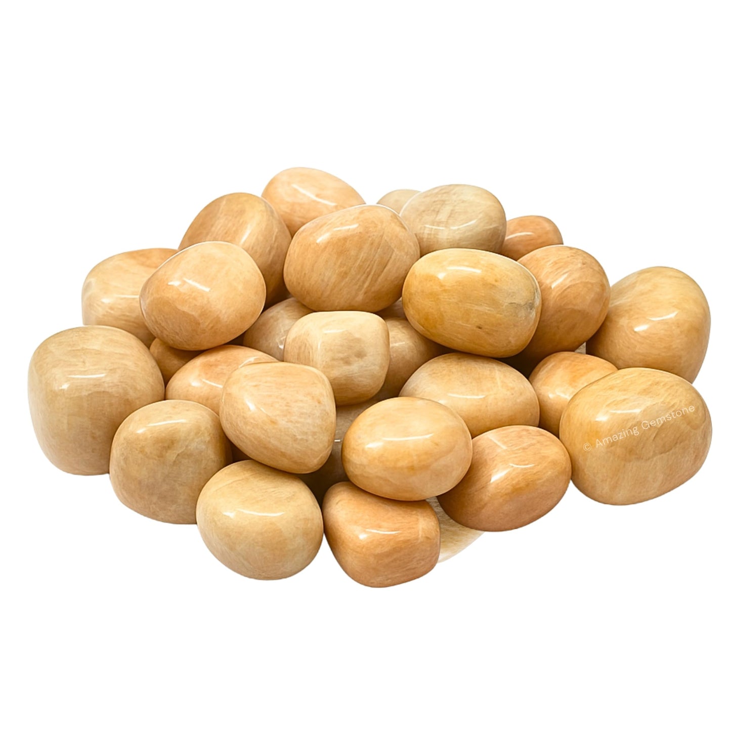 Amazing Gemstone Cream Moonstone Crystals and Healing Stones Tumbled - 1 oz Cream Moonstone Stone,Natural Healing Stones for Energy Balance,Stress Relief - Premium Polished Gems Rocks for Meditation