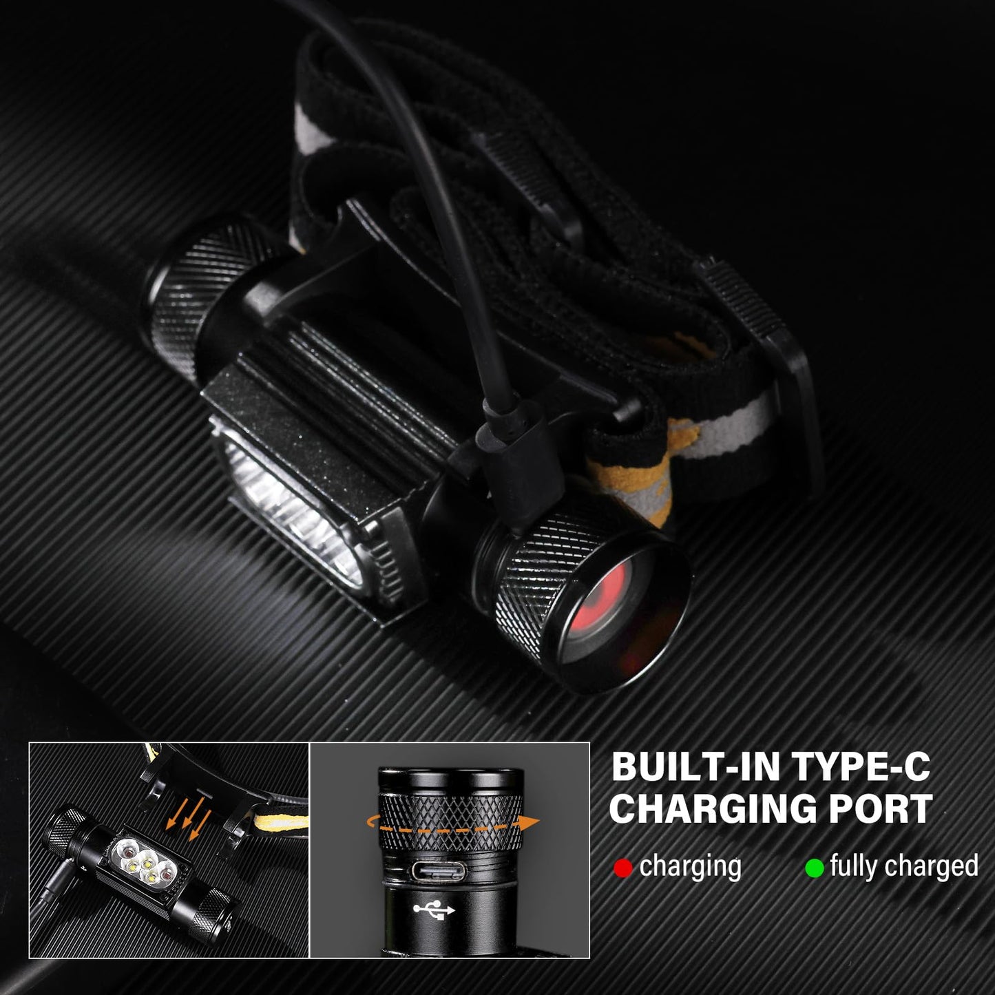 sofirn LED Headlamp Rechargeable, H35R Super Bright Lightweight Head Light with 660nm Deep Red Light, 1500 Lumens White Light, IPX6 Waterproof Head Flashlight for Running Hiking Camping