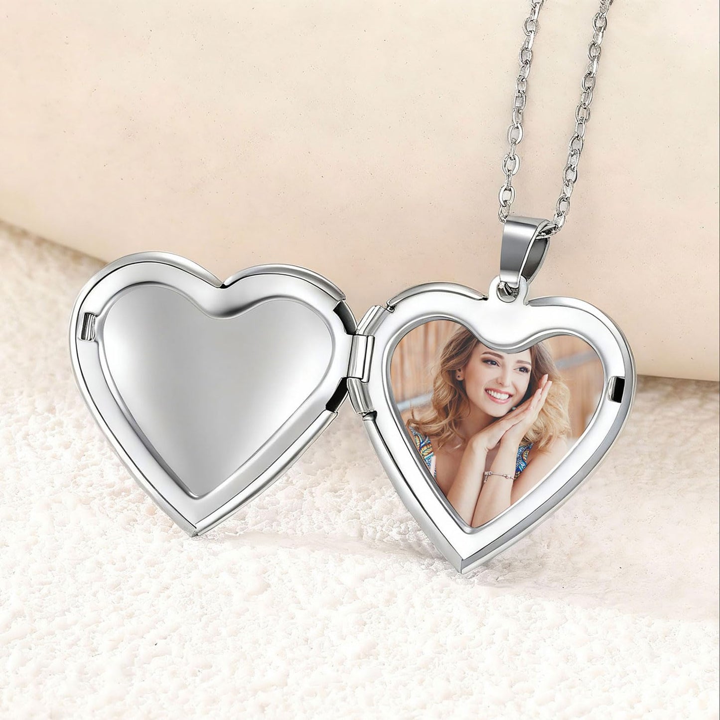 PHOCKSIN I Love You Sister Photo Lockets That Holds Pictures Birthday Gifts From Sister Silver Heart Locket Necklace for Best Friend