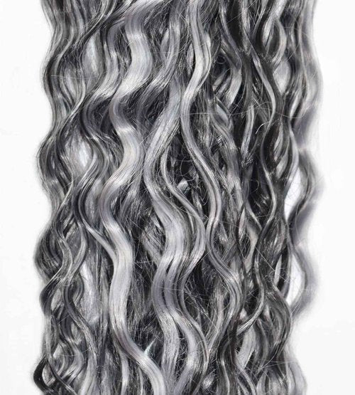 Condescension Bundles Human Hair 22 24 26" inch Jerry Curly Human Hair Bundles Highlight Grey Unprocessed Quick Weave Hair for Black Women