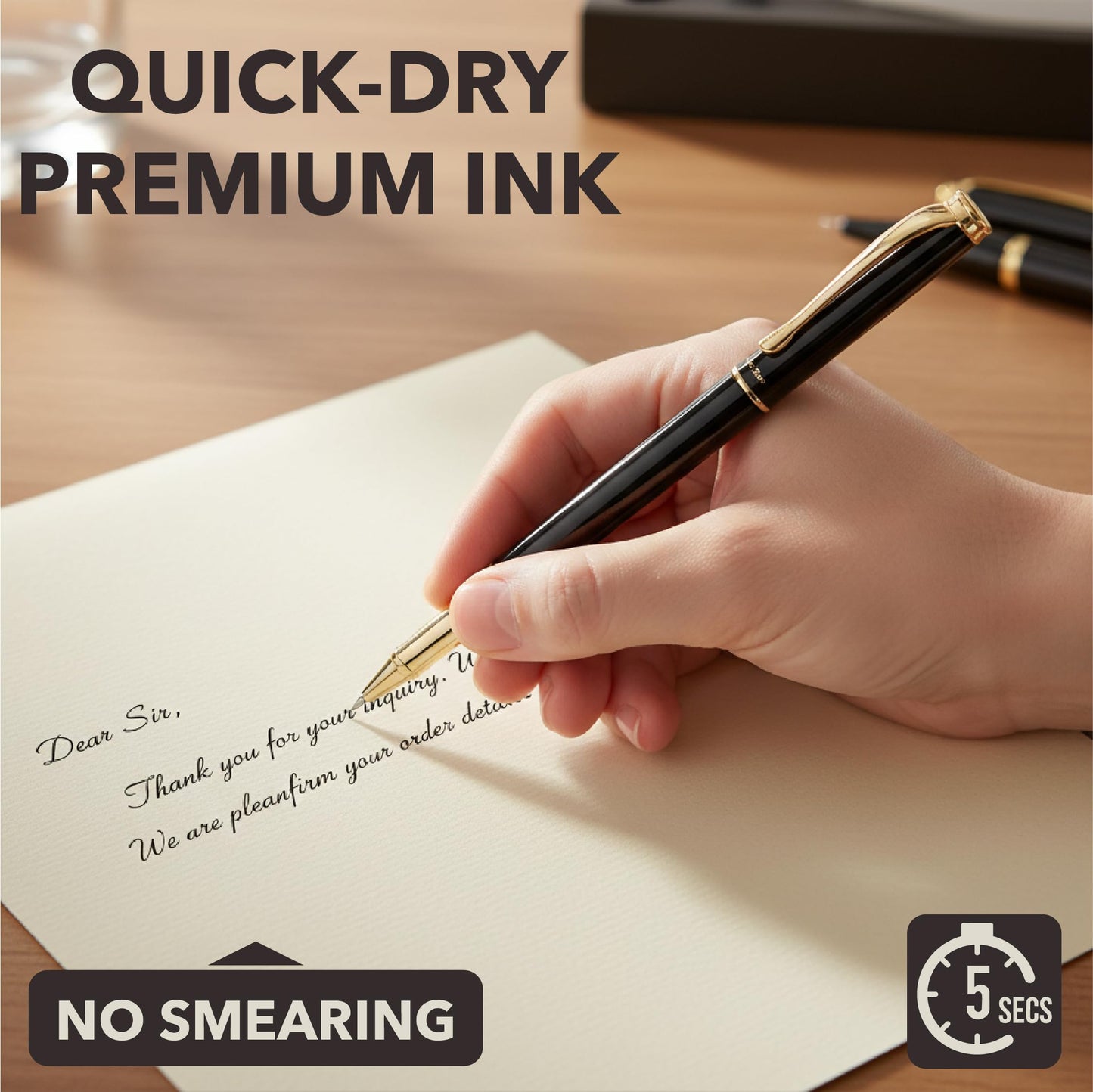 Mr. Pen- Luxury Pen, Black Barrel, Black Ink, Fancy Pen, Fancy Pens for Men and Women, Nice Pens for Men and Women, Mother's Day