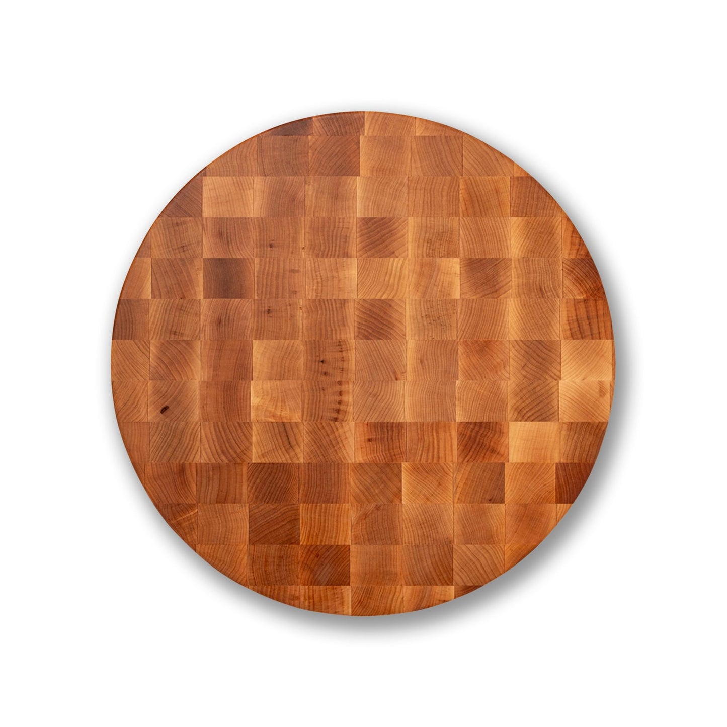 John Boos CCB Series Round Wooden Maple Cutting Board 18”x18” – 3” Thick, 22-lb Non-Reversible Butcher Block with End-Grain – Made in the USA