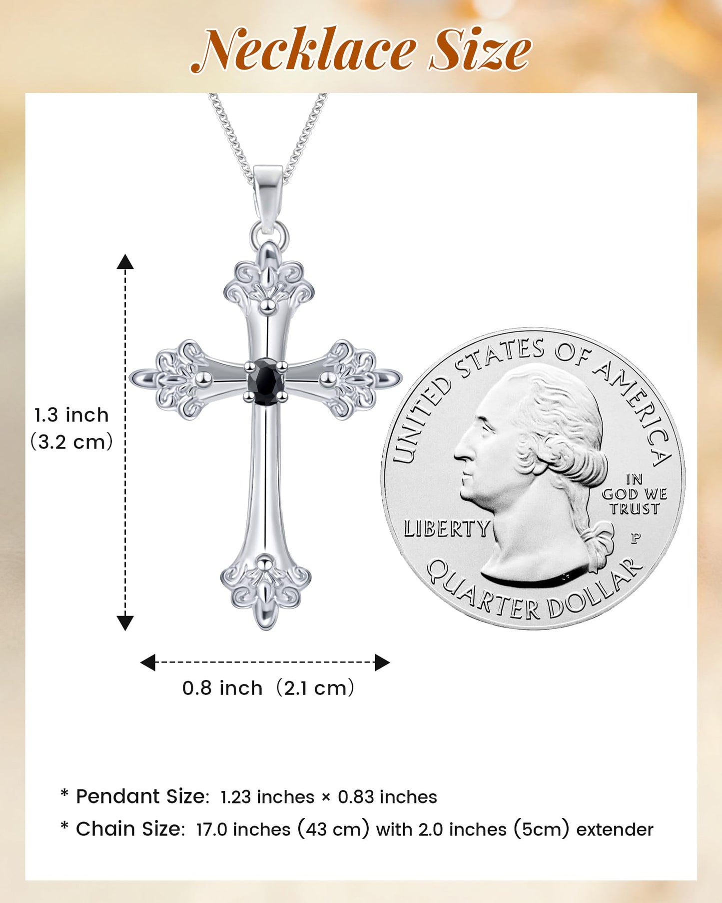 ACECHA Silver Cross Necklace for Women, Dainty Faith Cross Pendant Necklaces with Birthflower Jewelry for Mom Wife Daughter Sister | Gifts for Birthday Anniversary Christmas Easter(Iris)