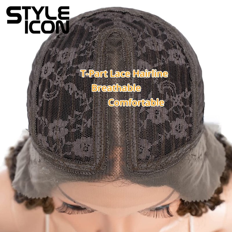Style Icon 30" Long Curly Wig Ombre Lace Front Wig for women Heat Resistant Replacement Wig Density 130% Synthetic Wig (30 Inch, TT6/30W)